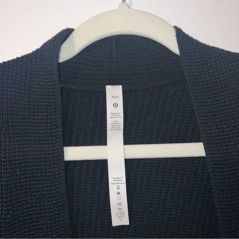 Lululemon Ribbed Long Wrap Sweater - Picture 2 of 5